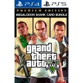 Grand Theft Auto V GTA 5: Premium Edition &amp; Megalodon Shark Card Bundle PS4/PS5